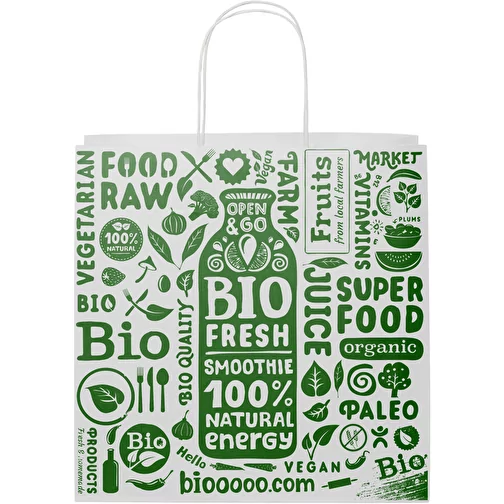 Sac en papier Kraft 120 g/m2avec poignées torsadées, XL, Image 2