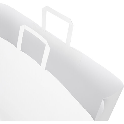 Kraftpapiertasche 90-100 G/m² Mit Flachen Griffen – XXL , weiß, Kraftpapier, 49,50cm x 44,00cm x 14,00cm (Länge x Höhe x Breite), Bild 4