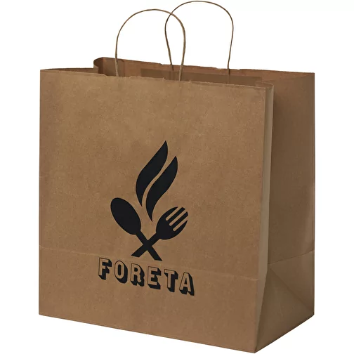 Sac en papier Kraft 80-90 g/m² avec poignées torsadées, XL, Image 1