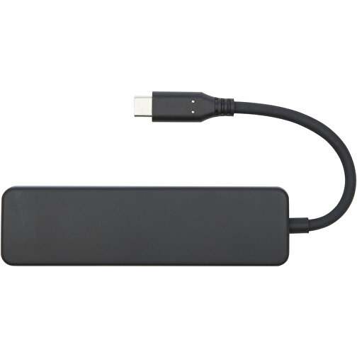 Loop Multimedia-Adapter Aus Recyceltem RCS Kunststoff USB 2.0-3.0 Mit HDMI-Anschluss , schwarz, Recycelter ABS Kunststoff, 9,00cm x 1,30cm x 3,00cm (Länge x Höhe x Breite), Bild 4