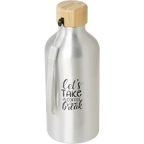 Bouteille d eau Malpeza de 500 ml en aluminium recyclé certifié RCS avec mousqueton, Image 2