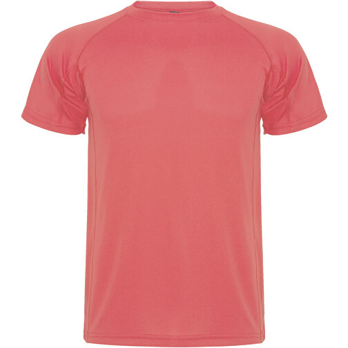 Montecarlo Sport T-Shirt Für Herren , fluor coral, Piqué Strick 100% Polyester, 150 g/m2, S, , Bild 1