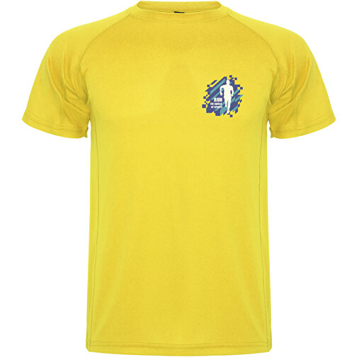 Montecarlo Sport T-Shirt Für Herren , gelb, Piqué Strick 100% Polyester, 150 g/m2, 2XL, , Bild 2