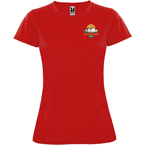 Montecarlo Sport T-Shirt Für Damen , rot, Piqué Strick 100% Polyester, 150 g/m2, XL, , Bild 2
