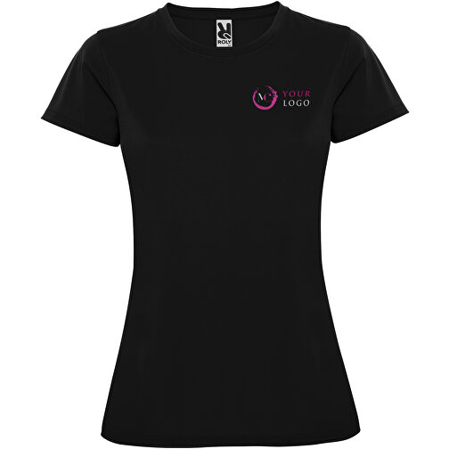 Montecarlo Sport T-Shirt Für Damen , schwarz, Piqué Strick 100% Polyester, 150 g/m2, S, , Bild 2