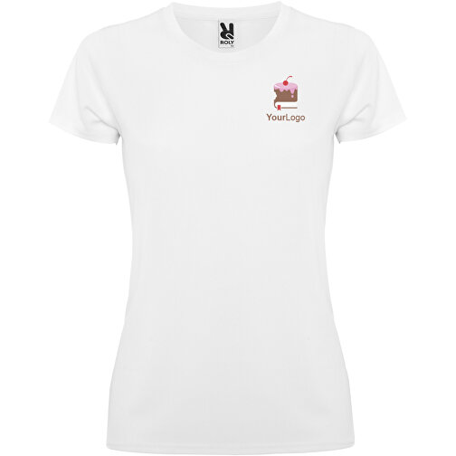 Montecarlo Sport T-Shirt Für Damen , weiß, Piqué Strick 100% Polyester, 150 g/m2, 2XL, , Bild 2