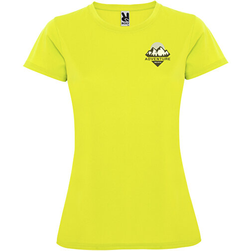 Montecarlo Sport T-Shirt Für Damen , fluor yellow, Piqué Strick 100% Polyester, 150 g/m2, 2XL, , Bild 2