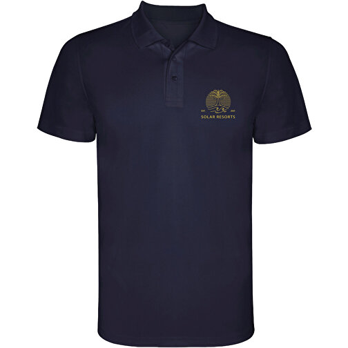 Monzha Sport Poloshirt Für Herren , navy blue, Piqué Strick 100% Polyester, 150 g/m2, M, , Bild 2