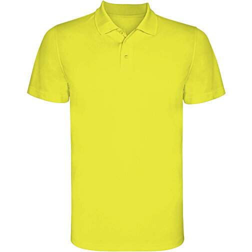 Monzha Sport Poloshirt Für Herren , fluor yellow, Piqué Strick 100% Polyester, 150 g/m2, XL, , Bild 1