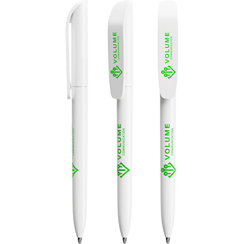 BIC® Super Clip Ecolutions® Kugelschreiber Digital , BiC, weiß, Kunststoff, 14,40cm x 1,20cm (Länge x Breite), Bild 5