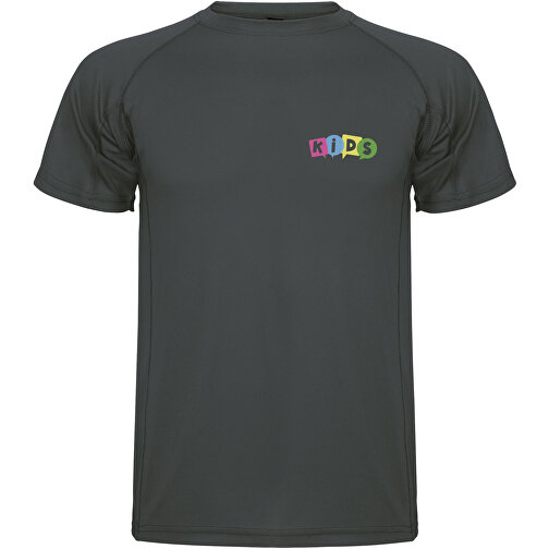 Montecarlo Sport T-Shirt Für Kinder , dark lead, Piqué Strick 100% Polyester, 150 g/m2, 12, , Bild 2