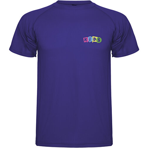 Montecarlo Sport T-Shirt Für Kinder , mauve, Piqué Strick 100% Polyester, 150 g/m2, 12, , Bild 2