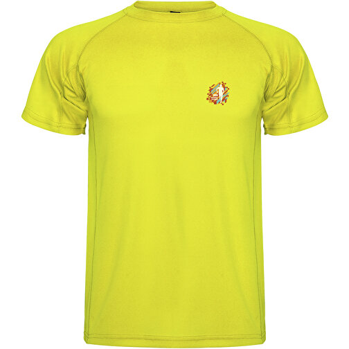 Montecarlo Sport T-Shirt Für Kinder , fluor yellow, Piqué Strick 100% Polyester, 150 g/m2, 8, , Bild 2
