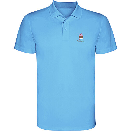 Monzha Sport Poloshirt Für Kinder , türkis, Piqué Strick 100% Polyester, 150 g/m2, 12, , Bild 2