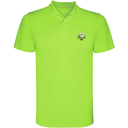 Monzha Sport Poloshirt Für Kinder , lime / green lime, Piqué Strick 100% Polyester, 150 g/m2, 8, , Bild 2