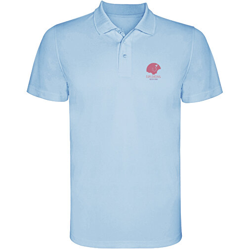 Monzha Sport Poloshirt Für Kinder , himmelblau, Piqué Strick 100% Polyester, 150 g/m2, 4, , Bild 2