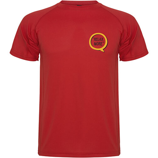 Montecarlo Sport T-Shirt Für Herren , rot, Piqué Strick 100% Polyester, 150 g/m2, 2XL, , Bild 2