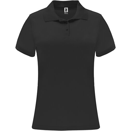 Monzha Sport Poloshirt Für Damen , schwarz, Piqué Strick 100% Polyester, 150 g/m2, 2XL, , Bild 1