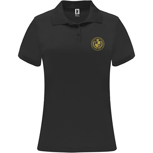 Monzha Sport Poloshirt Für Damen , schwarz, Piqué Strick 100% Polyester, 150 g/m2, S, , Bild 2