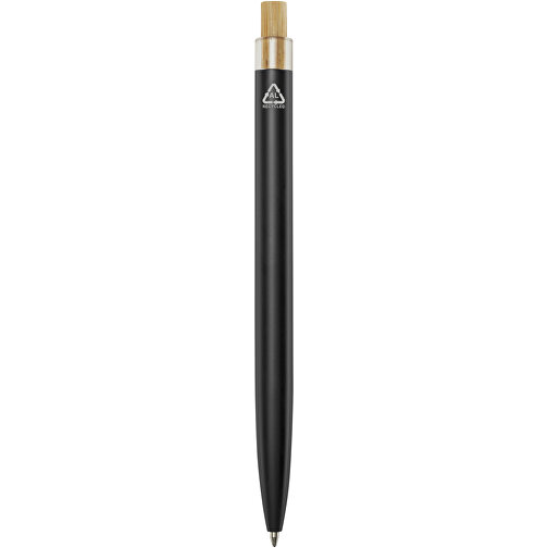 Nooshin Kugelschreiber Aus Recyceltem Aluminium , schwarz, Recycled Aluminium, 14,00cm (Länge), Bild 3