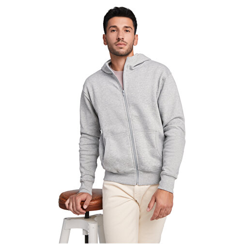 Montblanc Kapuzensweatjacke Unisex , marl grey, Strick 55% Baumwolle, 40% Polyester, 5% Viskose, 280 g/m2, 2XL, , Bild 6