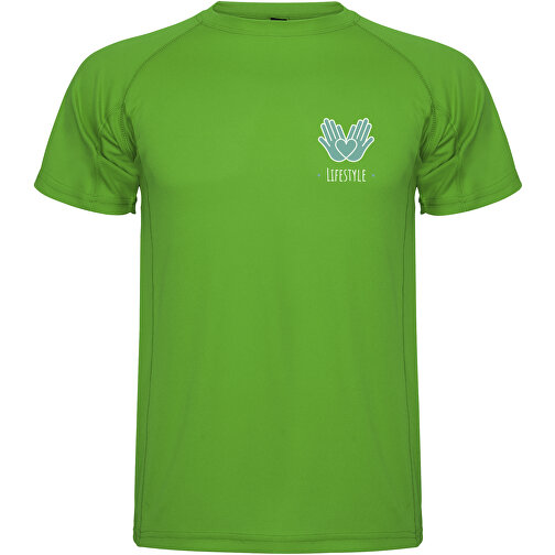 Montecarlo Sport T-Shirt Für Herren , green fern, Piqué Strick 100% Polyester, 150 g/m2, 2XL, , Bild 2