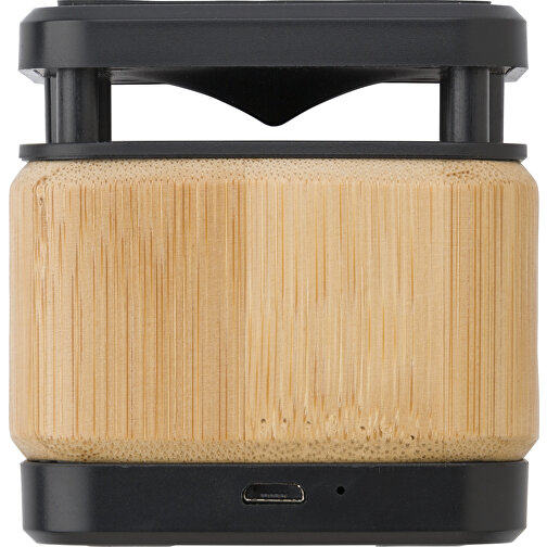 Haut-parleur et chargeur sans fil en bambou et ABS Ariel Nova, Image 1