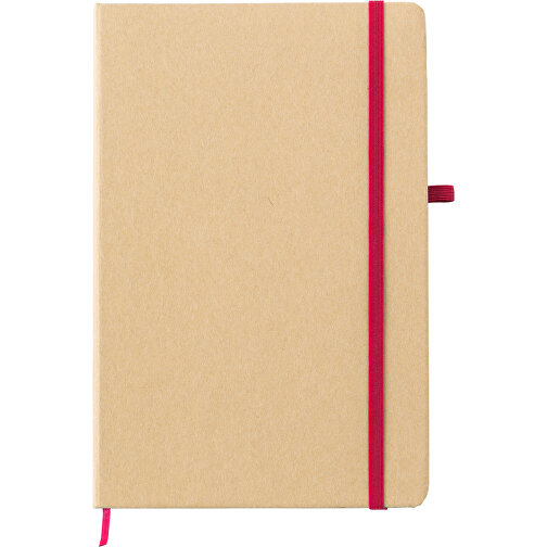Notizbuch Aus Papier Cora , rot, Papier, 21,00cm x 1,20cm x 14,00cm (Länge x Höhe x Breite), Bild 1