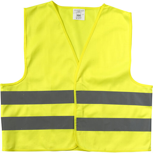 Warnweste Clara , gelb, Polyester 100%, S, 57,50cm x 0,30cm x 54,00cm (Länge x Höhe x Breite), Bild 1