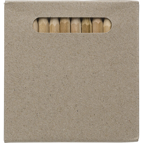 Buntstifte-Set 12-tlg. Devin , grau, Karton, Lindenholz, 8,90cm x 0,80cm x 8,70cm (Länge x Höhe x Breite), Bild 1
