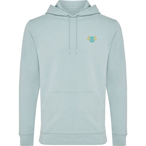 Iqoniq Jasper Hoodie Aus Recycelter Baumwolle , Iceberg green, 50% recycelte und 50% biologische Baumwolle, S, 69,00cm x 1,00cm (Länge x Höhe), Bild 17