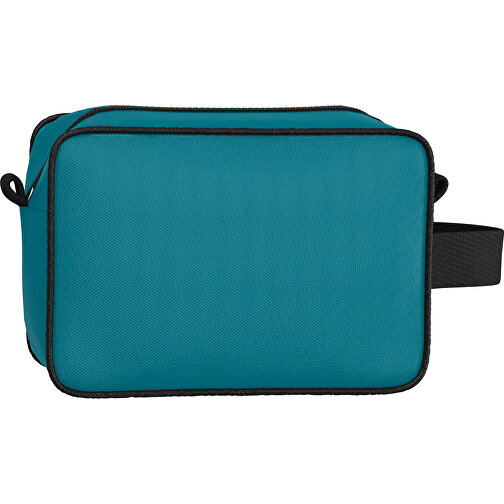 Kosmetiktasche Nova , atlantikblau / schwarz, Sublimation-fabric 200g - Polyester (PU), 16,00cm x 8,00cm x 23,00cm (Länge x Höhe x Breite), Bild 2