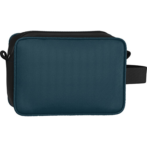 Kosmetiktasche Nova , heidelbeerblau / schwarz, Sublimation-fabric 200g - Polyester (PU), 16,00cm x 8,00cm x 23,00cm (Länge x Höhe x Breite), Bild 2