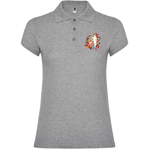 Star Poloshirt Für Damen , marl grey, Piqué Strick 100% Baumwolle, 200 g/m2, S, , Bild 2