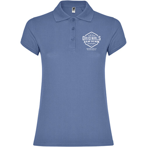 Star Poloshirt Für Damen , riviera blue, Piqué Strick 100% Baumwolle, 200 g/m2, 3XL, , Bild 2