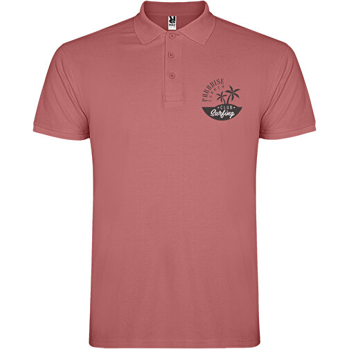 Star Poloshirt Für Herren , chrysanthemum red, Piqué Strick 100% Baumwolle, 200 g/m2, S, , Bild 2