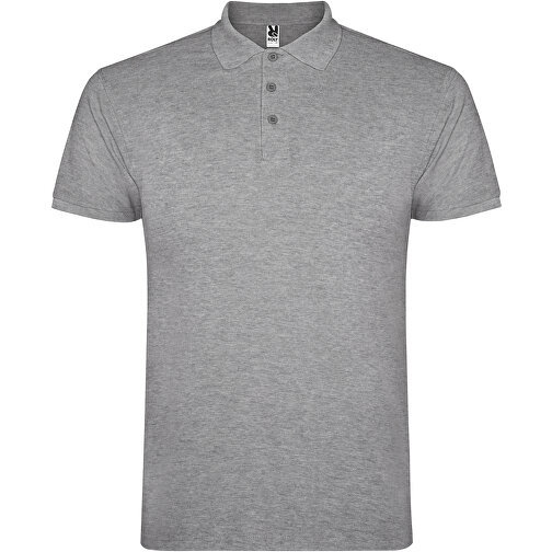 Star Poloshirt Für Herren , marl grey, Piqué Strick 100% Baumwolle, 200 g/m2, S, , Bild 1