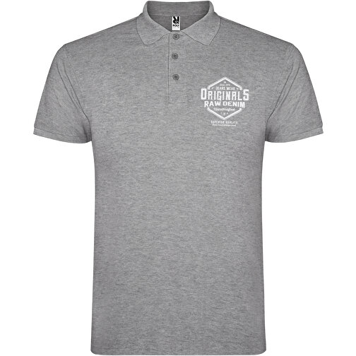 Star Poloshirt Für Herren , marl grey, Piqué Strick 100% Baumwolle, 200 g/m2, S, , Bild 2