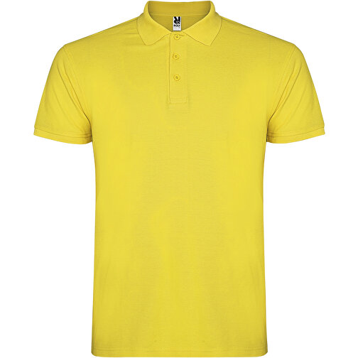 Star Poloshirt Für Herren , gelb, Piqué Strick 100% Baumwolle, 200 g/m2, 3XL, , Bild 1