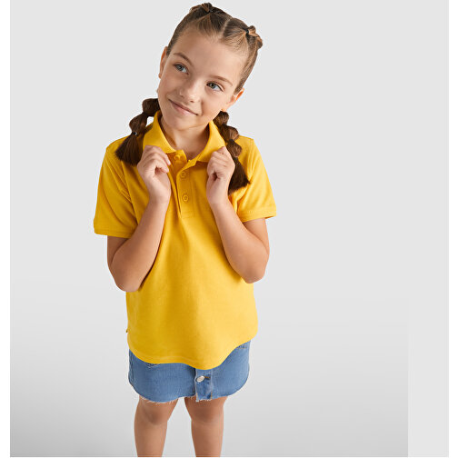 Star Poloshirt Für Kinder , gelb, Piqué Strick 100% Baumwolle, 200 g/m2, 11/12, , Bild 4