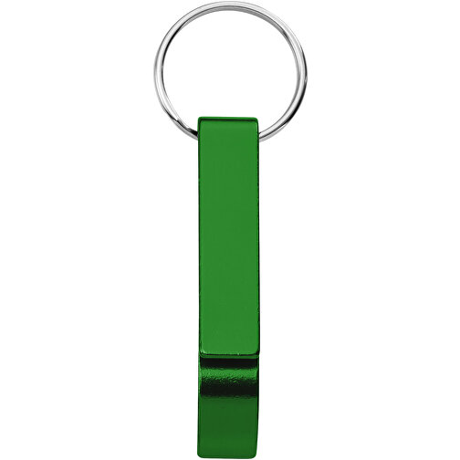 Tao Schlüsselanhänger Mit Flaschen- Und Dosenöffner Aus Recyceltem RCS Aluminium , grün, Recycled Aluminium, 6,00cm x 2,60cm x 1,00cm (Länge x Höhe x Breite), Bild 3