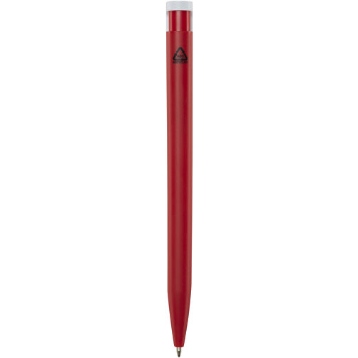 Unix Kugelschreiber Aus Recyceltem Kunststoff , rot, Recycelter ABS Kunststoff, 13,90cm (Länge), Bild 3