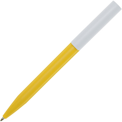 Unix Kugelschreiber Aus Recyceltem Kunststoff , gelb, Recycelter ABS Kunststoff, 13,90cm (Länge), Bild 1