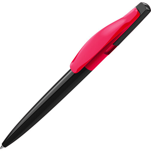 Prodir DS2 PPP Push Kugelschreiber , Prodir, schwarz / rot, Kunststoff, 14,80cm x 1,70cm (Länge x Breite), Bild 1