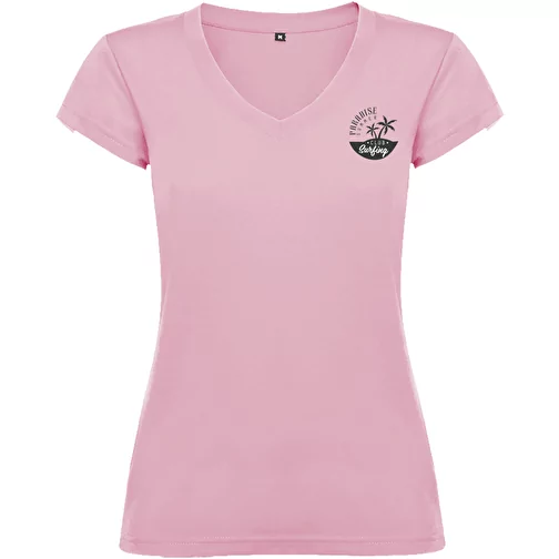 T-shirt a maniche corte con scollo a V da donna Victoria, Immagine 2