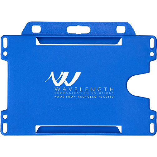 Vega Kartenhalter Aus Recyceltem Kunststoff , blau, Recycelter PP Kunststoff, 9,00cm x 0,40cm x 6,50cm (Länge x Höhe x Breite), Bild 2