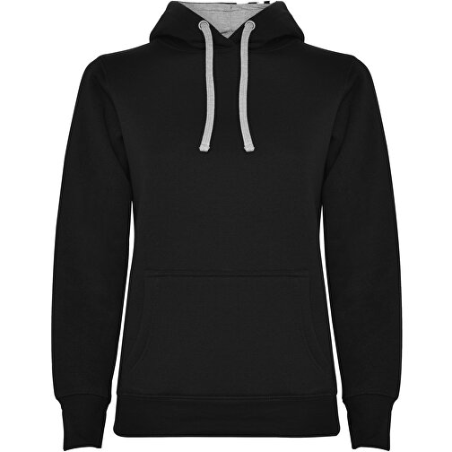 Urban Kapuzenpullover Für Damen , black / marl grey, Strick 50% Baumwolle, 50% Polyester, 280 g/m2, L, , Bild 1