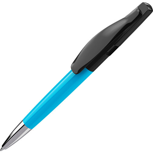 Prodir DS2 PPC Push Kugelschreiber , Prodir, cyanblau / schwarz, Kunststoff, 14,80cm x 1,70cm (Länge x Breite), Bild 1