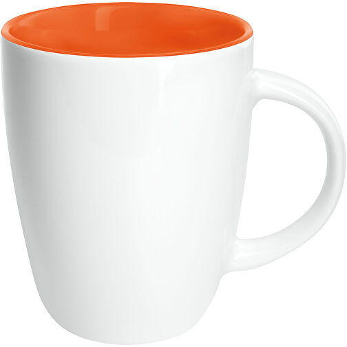 Kössinger Elektra Inside, Sublimation , weiß/orange, Steinzeug, 9,90cm x 8,20cm x 8,20cm (Länge x Höhe x Breite), Bild 1
