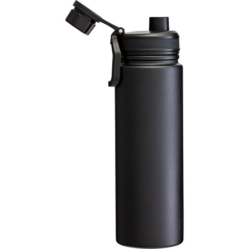 Thermotrinkflasche RETUMBLER-ARCTICDROP , schwarz, Kunststoff, Silikon, recycelter Edelstahl, 26,00cm x 8,20cm x 8,20cm (Länge x Höhe x Breite), Bild 5